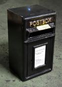 Replica cast post box - black - medium