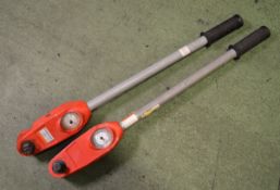 2x Dial Torque Wrenches 3/4in 0-400Nm