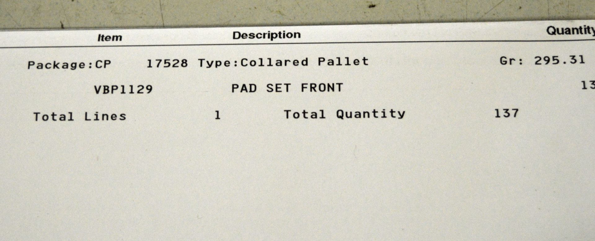 Vehicle parts - front brake pads - see picture for itinerary for model numbers and quantit - Image 6 of 6