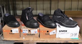 4 pairs of Work Boots/Shoes Assortment - Please check pictures for sizes