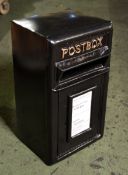 Replica cast post box - black - medium