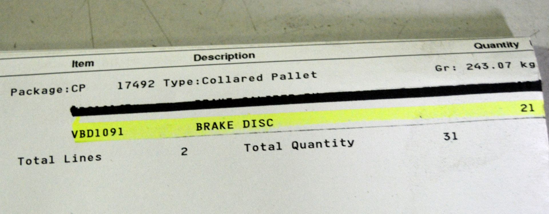 Vehicle parts - brake discs - see picture for itinerary for model numbers and quantites - - Image 4 of 4