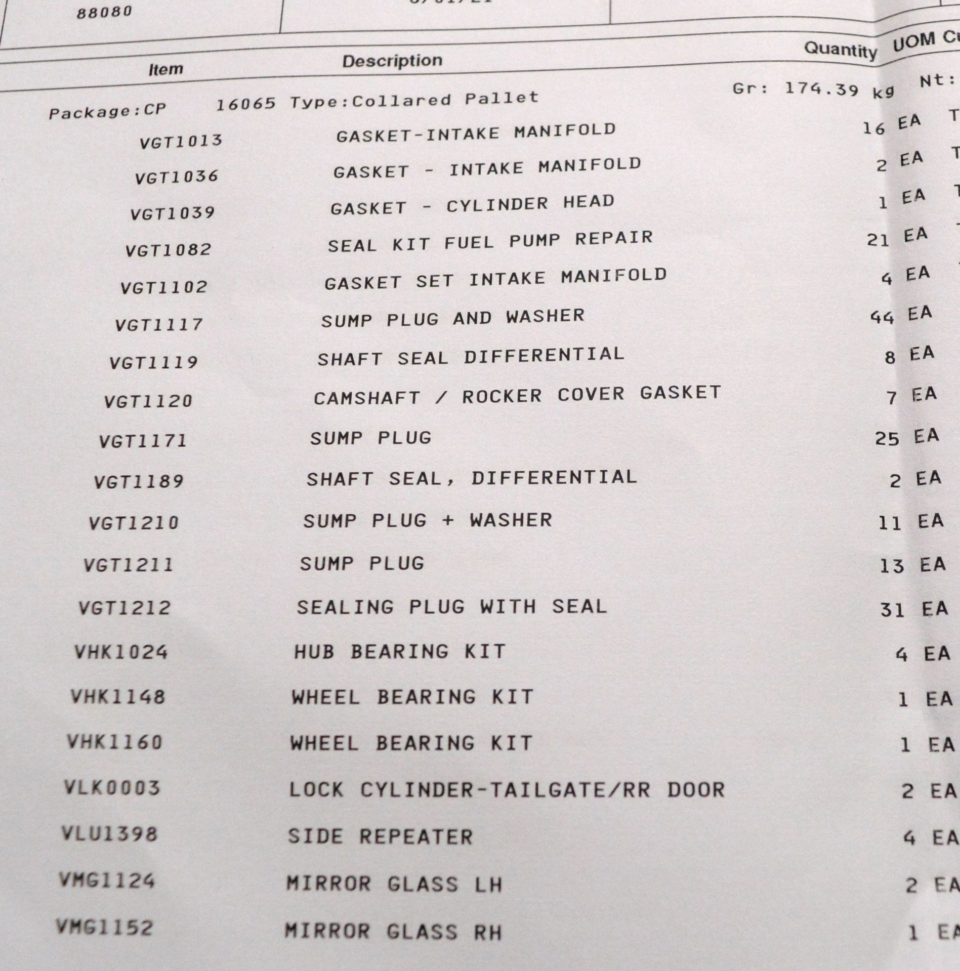 Vehicle parts - turbo hose, pulley alternator, lambda sensor, brake pad, sets, clutch cyli - Image 12 of 16