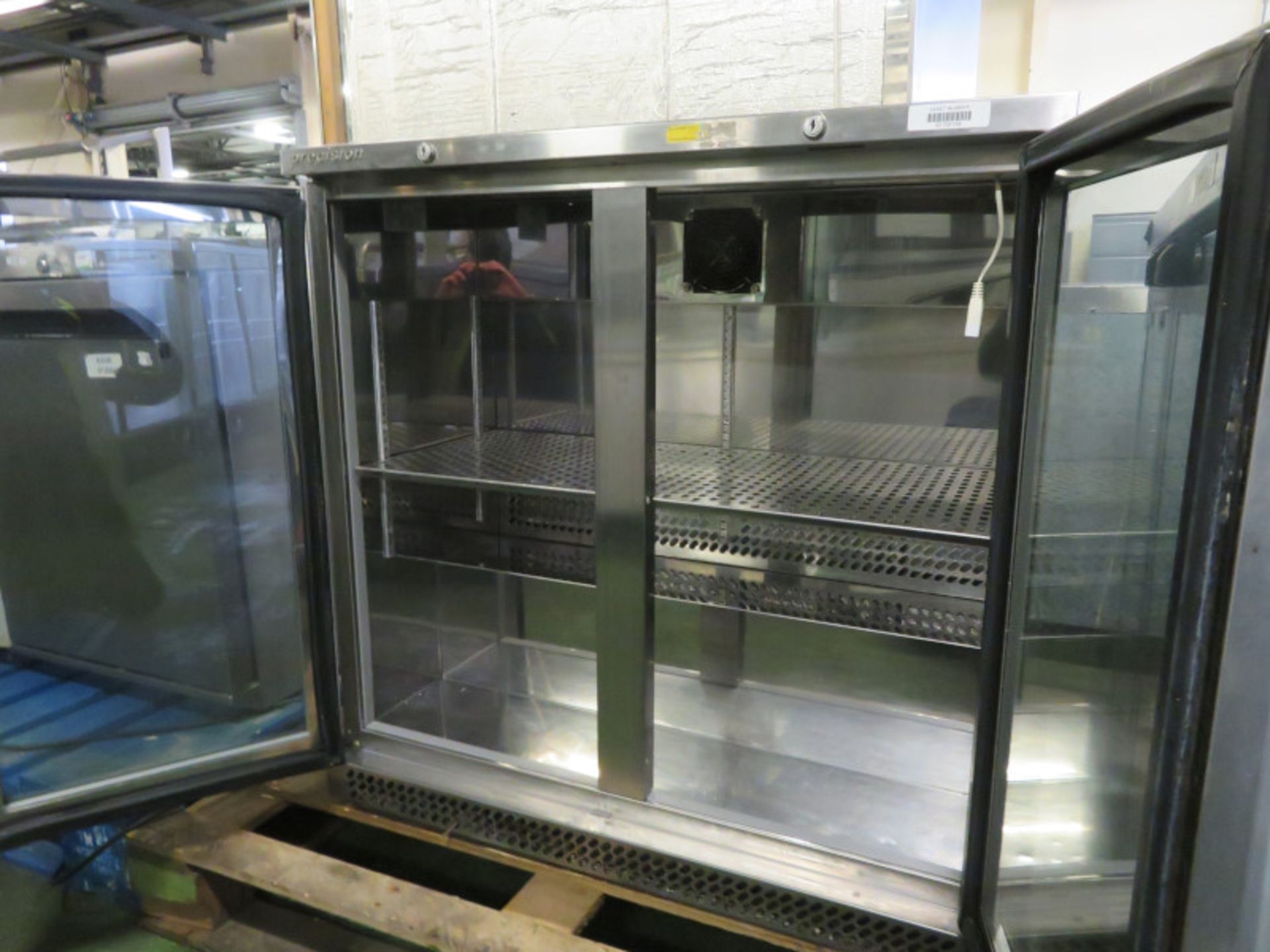 Precision double door glass fronted fridge - 900mm x 500mm x 900mm - Image 3 of 3