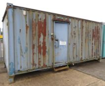 20ft ISO site cabin container - L 20ft x W 8ft x H 9.7ft with 60cm over hang - opens both