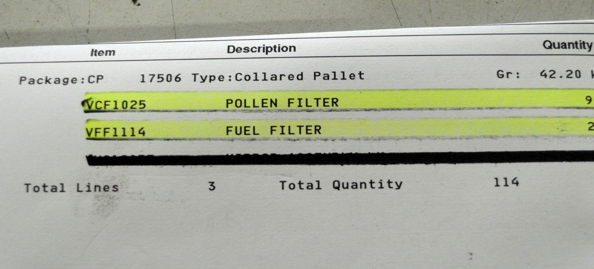 Vehicle parts - pollen filters, fuel filters - see picture for itinerary for model numbers - Image 5 of 5