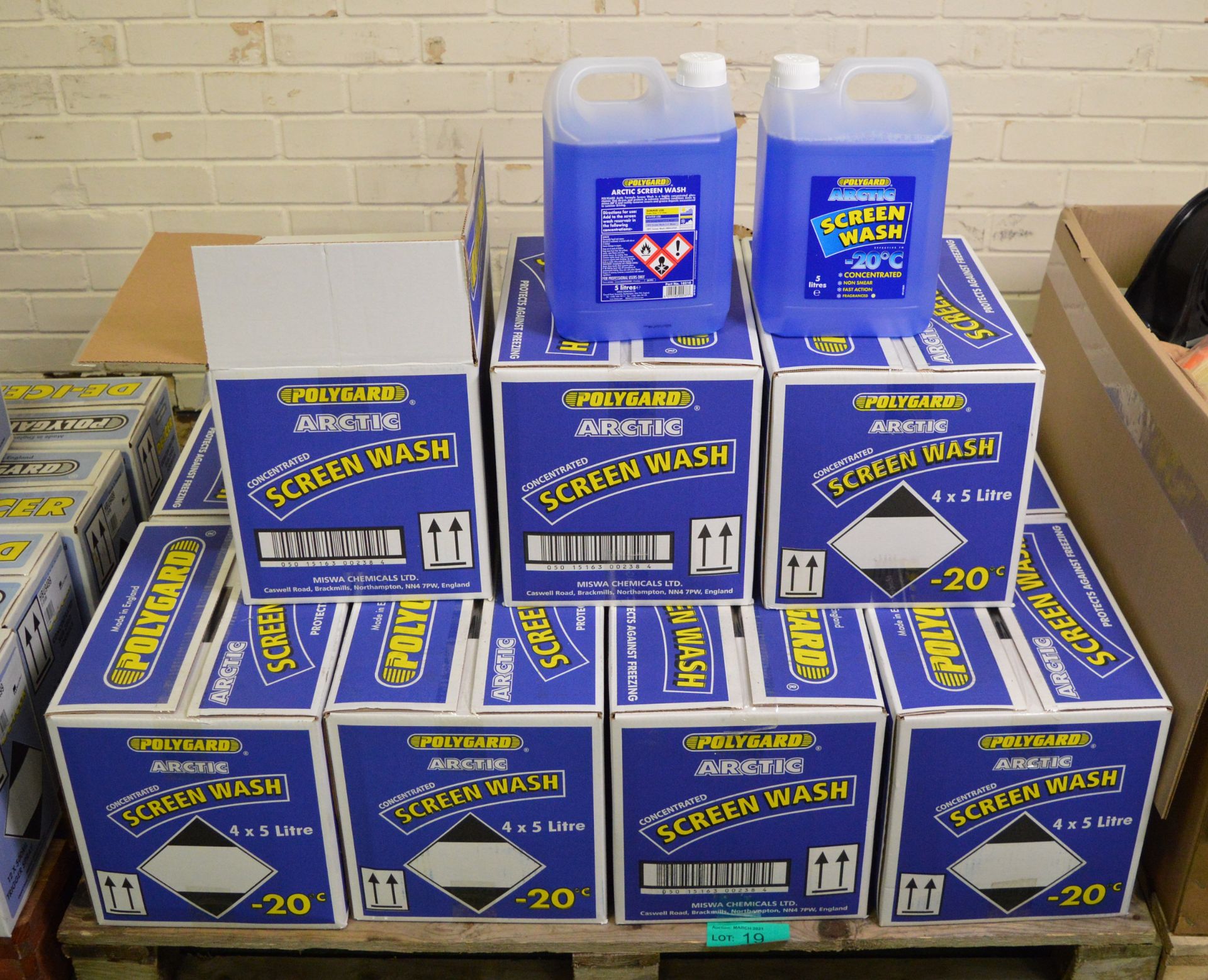 Polygard Artic screenwash - 5 Litre bottles - 4 per box - 11 boxes