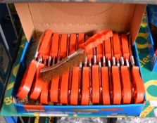 24x Hilka Plastic Handle Wire Brushes