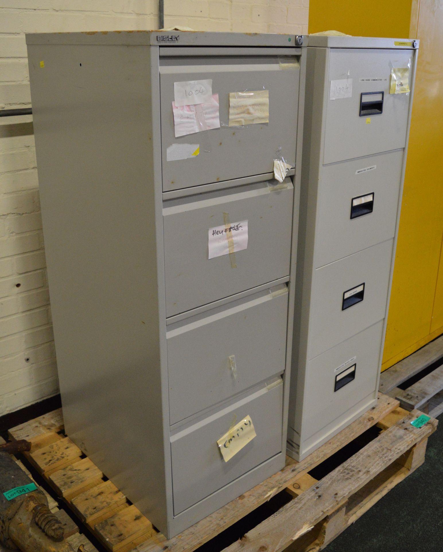 2x 4 Drawer Filing Cabinets L 470 mm x W 620 mm x H 1320mm - combination unknown - Image 2 of 2