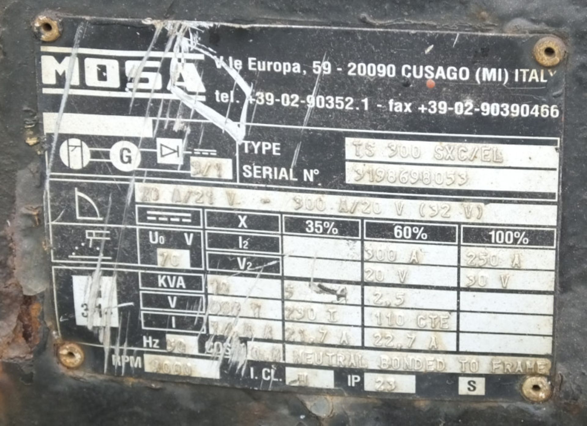 Mosa TS300 SXC/EL Welding Unit L 2400mm x W 1400mm x H 1500mm - AS SPARES OR REPAIRS - Image 8 of 12