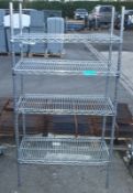 NSF 4-Shelf Stainless steel mesh rack L 900mm x W 450mm x H 1720mm