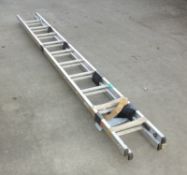 2x section extension ladder - 10 tread per section - 3350mm x 350mm