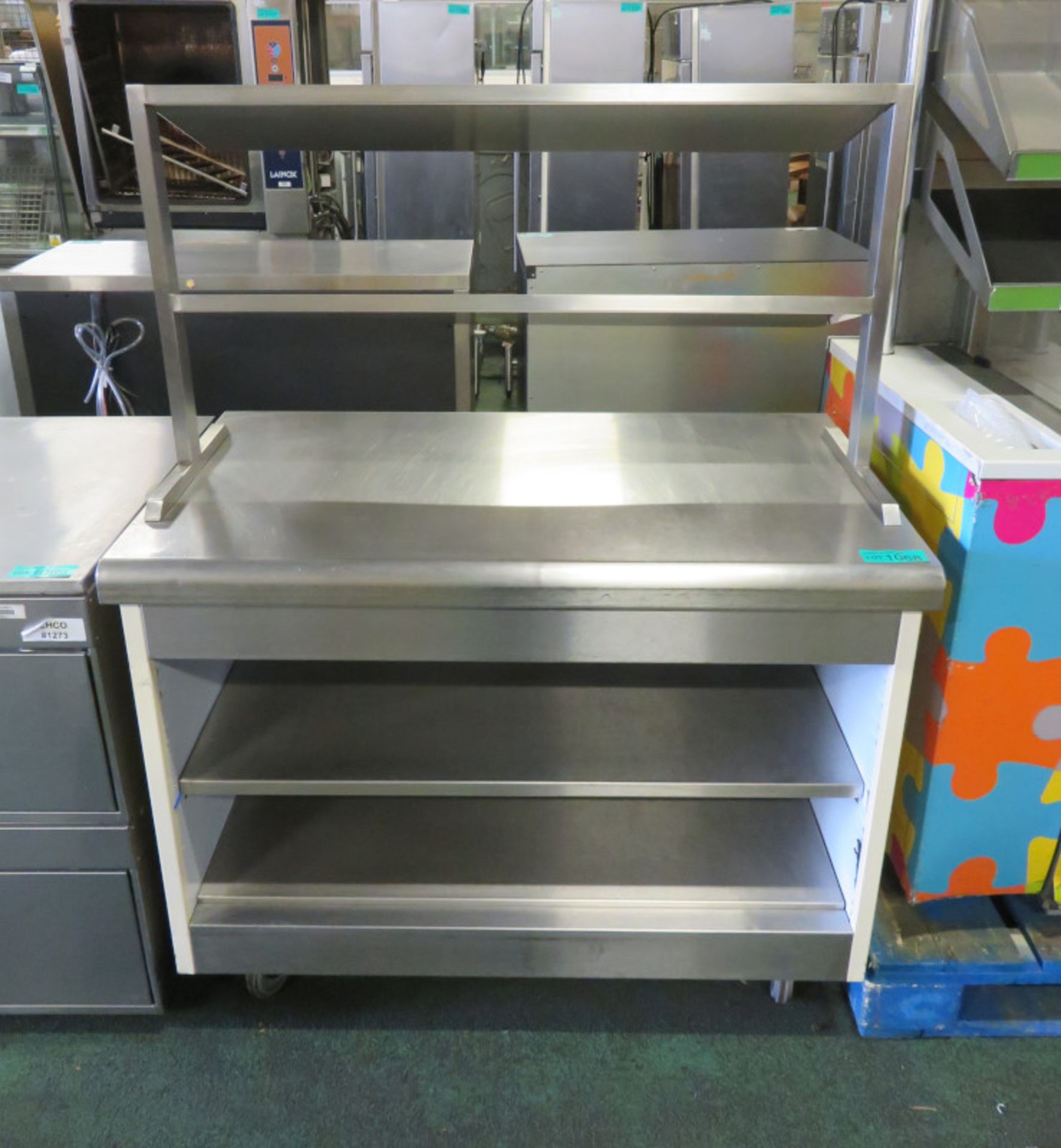 Servery counter top with under counter storage - 1150mm x 700mm x 1500mm