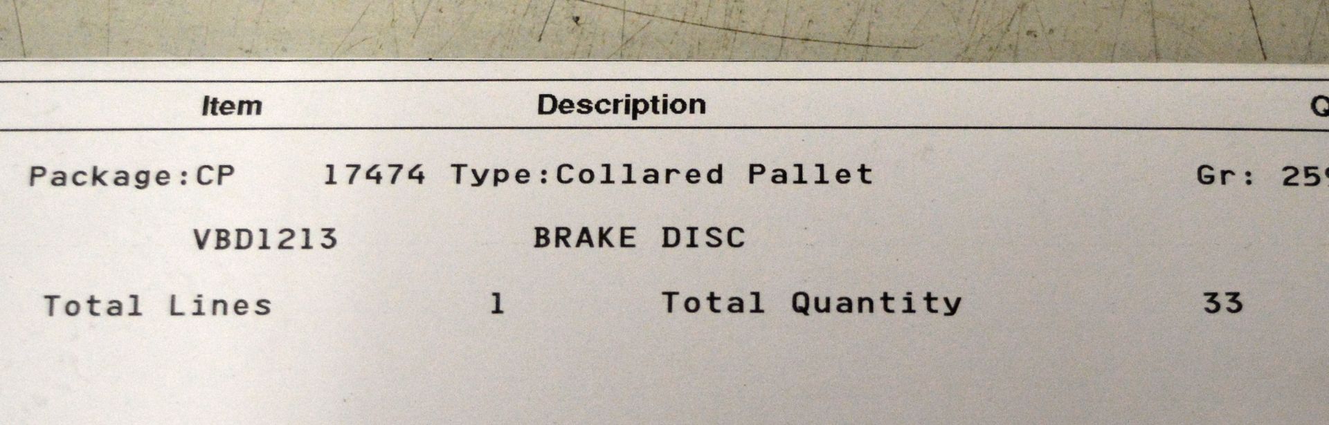 Vehicle parts - Brake discs - see picture for itinerary for model numbers and quantites - - Image 5 of 5