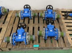 4x Belgecast BV-05-47 Gate Valves