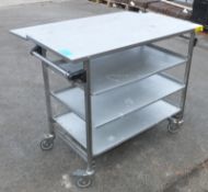 Catering trolley - drop side attachment - L 1070mm x W 510mm x H 880mm - drop extra piece