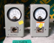 2x Bird Thruline 43 Wattmeter 50 Ohms - no elements