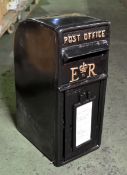 Replica cast post box - black - large