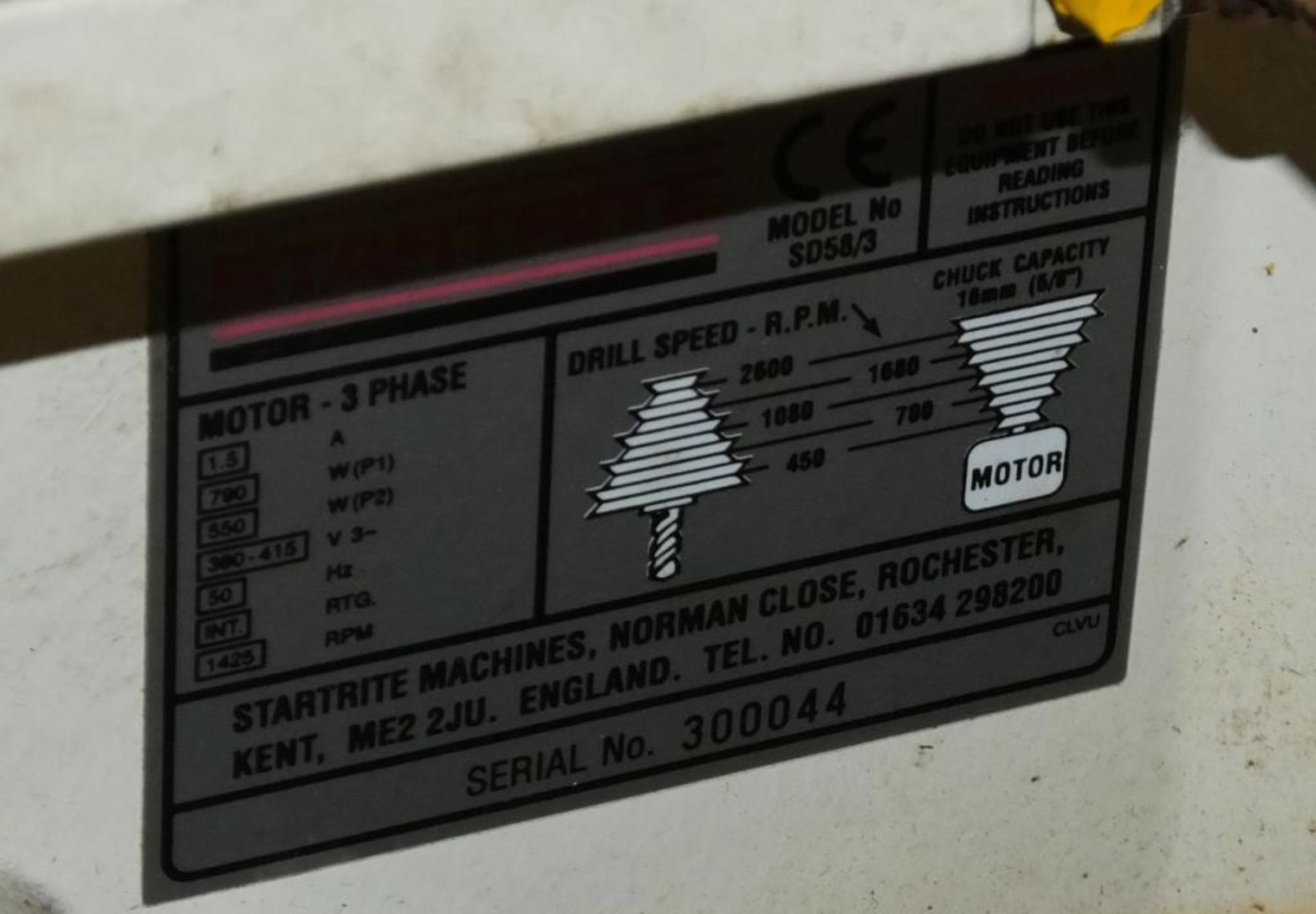 Startrite bench drill - Serial No. 300044 - Image 4 of 4