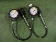 2x Newbow Tyre Pressure Gauges 0-260lbs/in