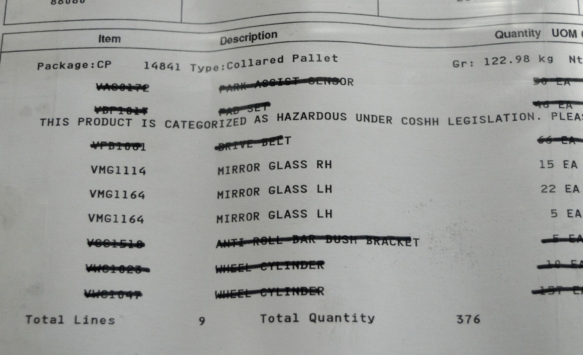 Vehicle parts - mirror glass LH & RH - see picture for itinerary for model numbers and qua - Image 5 of 5