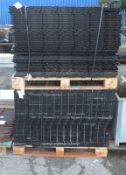 84x Black Plastic Flooring Panels - L 1170mm x W 1000mm x H 20mm