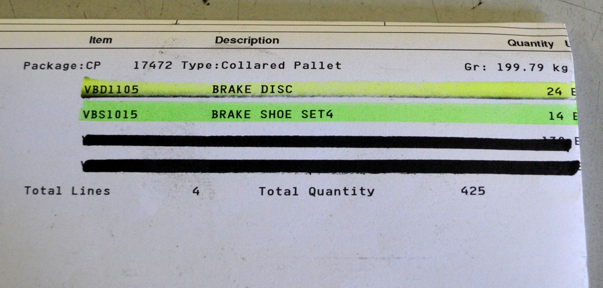 Vehicle parts - brakes discs, brake show sets - see picture for itinerary for model number - Image 7 of 7