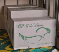 JSP M9400 wraplite safety glasses - 10 per box - 5 boxes