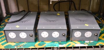 3x USA To UK Voltage Convertors