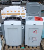 4x Recycling bins