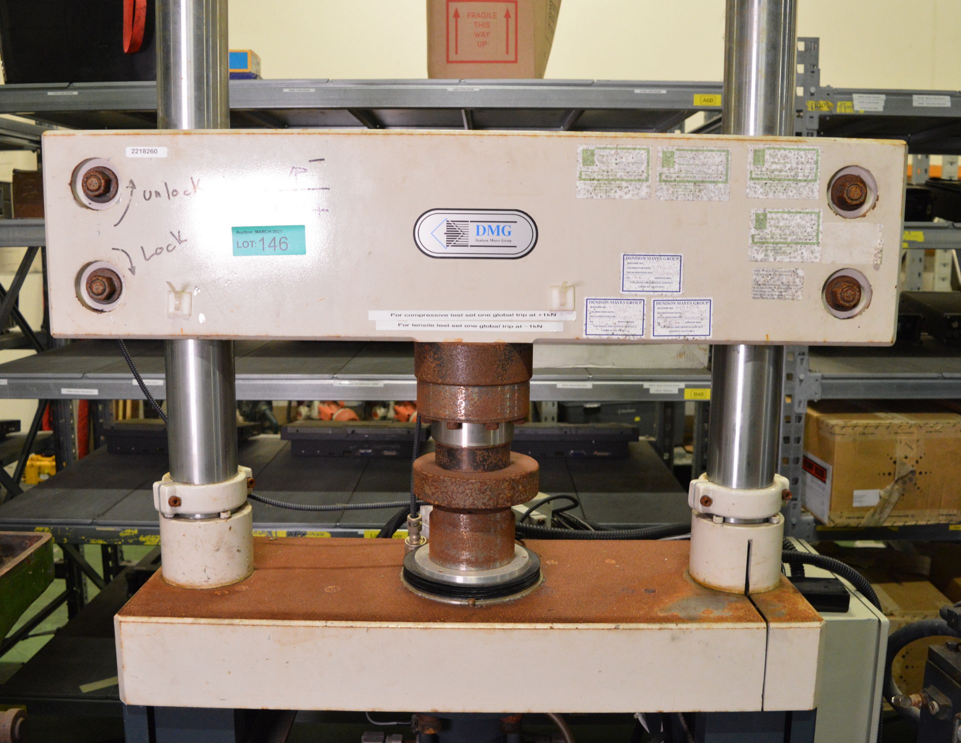 Denison Tensile tester with power pack - Image 3 of 11