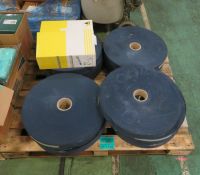 Various Cloth Reels (unknown lengths) & Sia Abrasive Reel (180 Grit - 115/125mm x 25m)