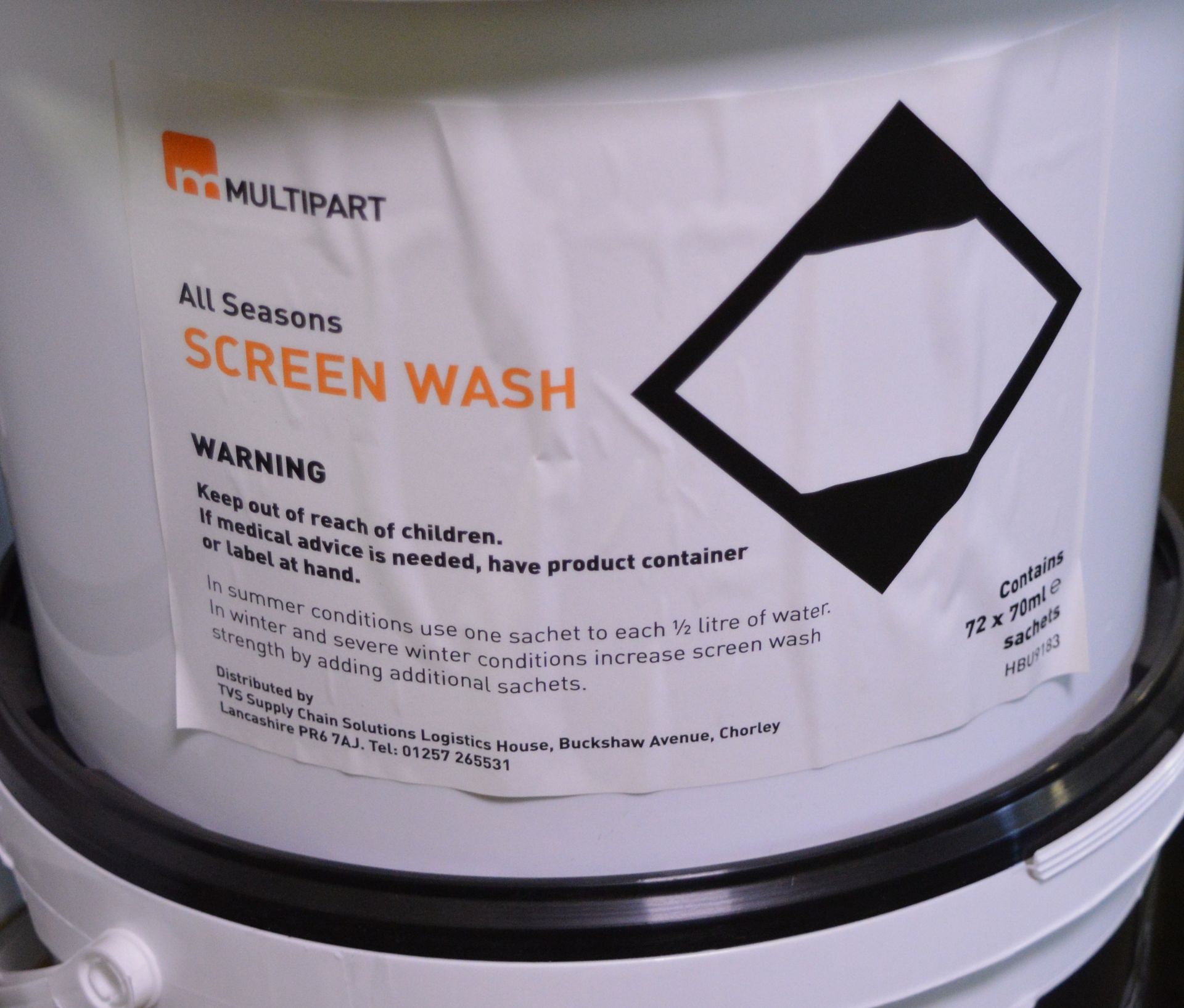 Multipart all season screen wash - 72x70ml sachets per tub - 24 tubs - Image 3 of 4