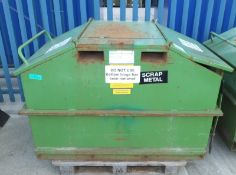 Tec Metal Industrial Tidy Bin 2 Lids W 1600mm x L 1000mm x H 1100mm