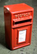 Replica cast post box - red - medium