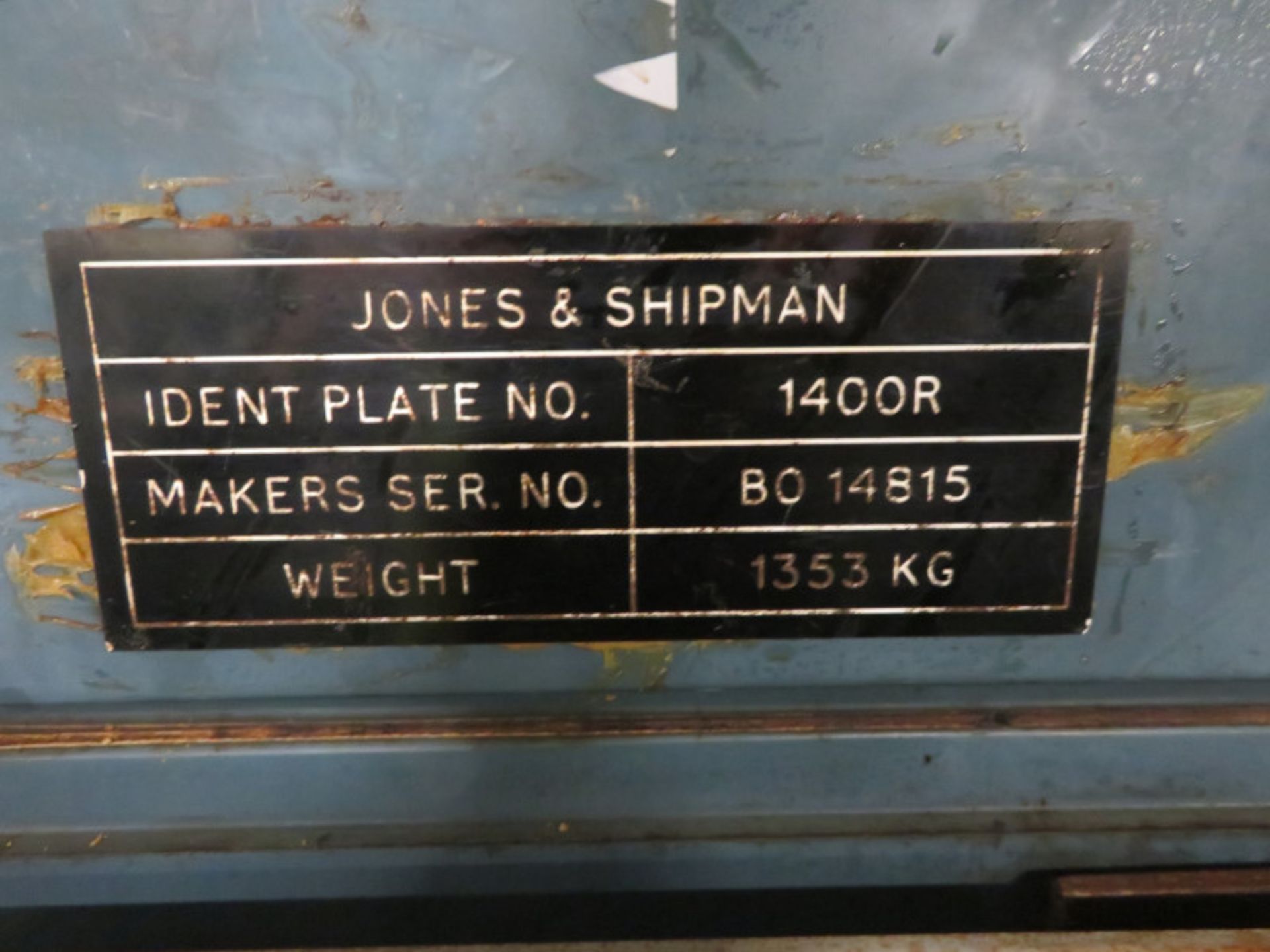 Jones & Shipman 1400AR Model D90SD Surface Grinder - with oil tanks & hydraulic pump - Image 3 of 11