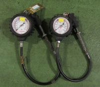 2x Newbow Tyre Pressure Gauges 0-260lbs/in