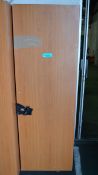 Wooden Effect Cabinet - L600 x D600 x H1765mm (damaged handle and scratched door)