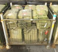 20 LTR Ex-Mod jerry cans x29 - stillage not included