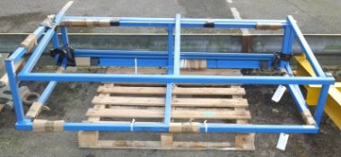 2x Blue Metal Storage & Display Racks - L 2000mm x W 1000mm x H 480mm