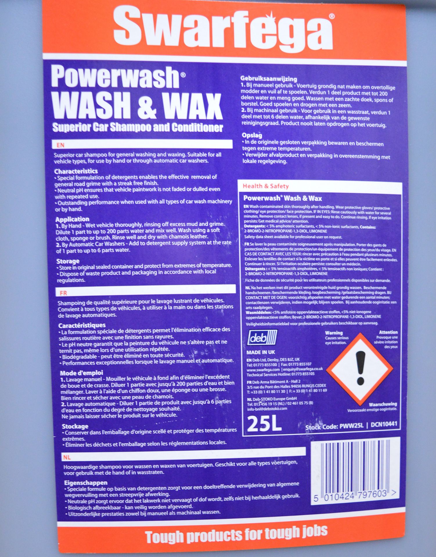 Duck oil multi purpose service spray - 4 per box 3 boxes, Swarfega powerwash & wax 25ltr t - Image 6 of 6