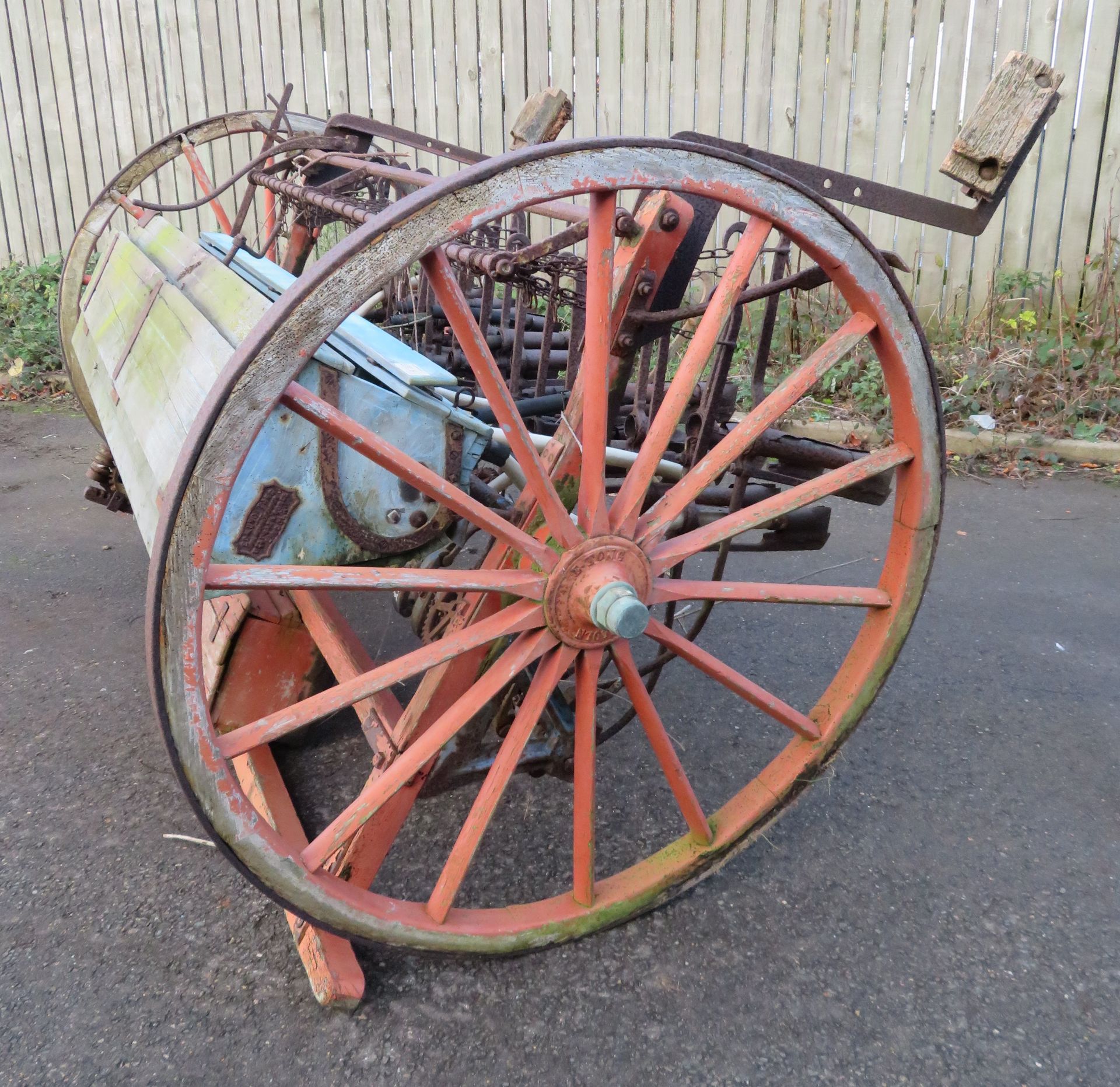 Edward Tong - Lincoln - Horse Drawn Corn Drill - Brass Hubcaps - Image 3 of 11