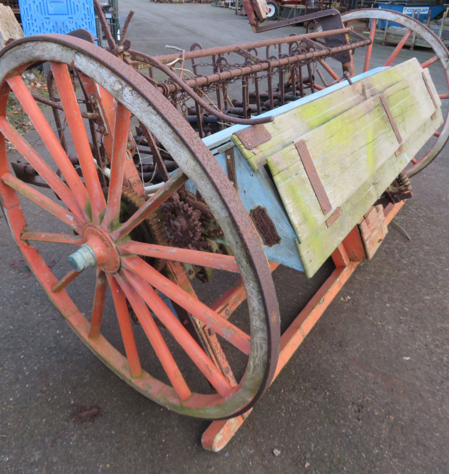 Edward Tong - Lincoln - Horse Drawn Corn Drill - Brass Hubcaps - Image 10 of 11