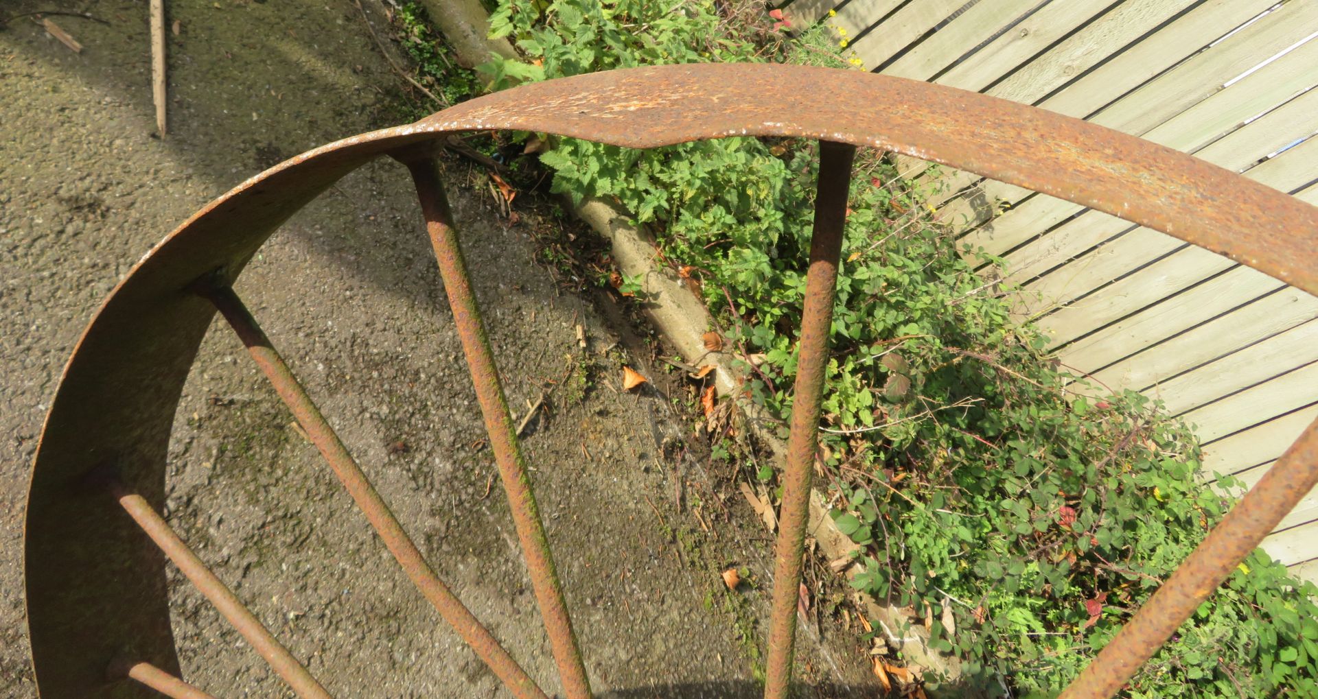 Pair Steel Wheels - Possibly From A Corn Drill - Image 6 of 6