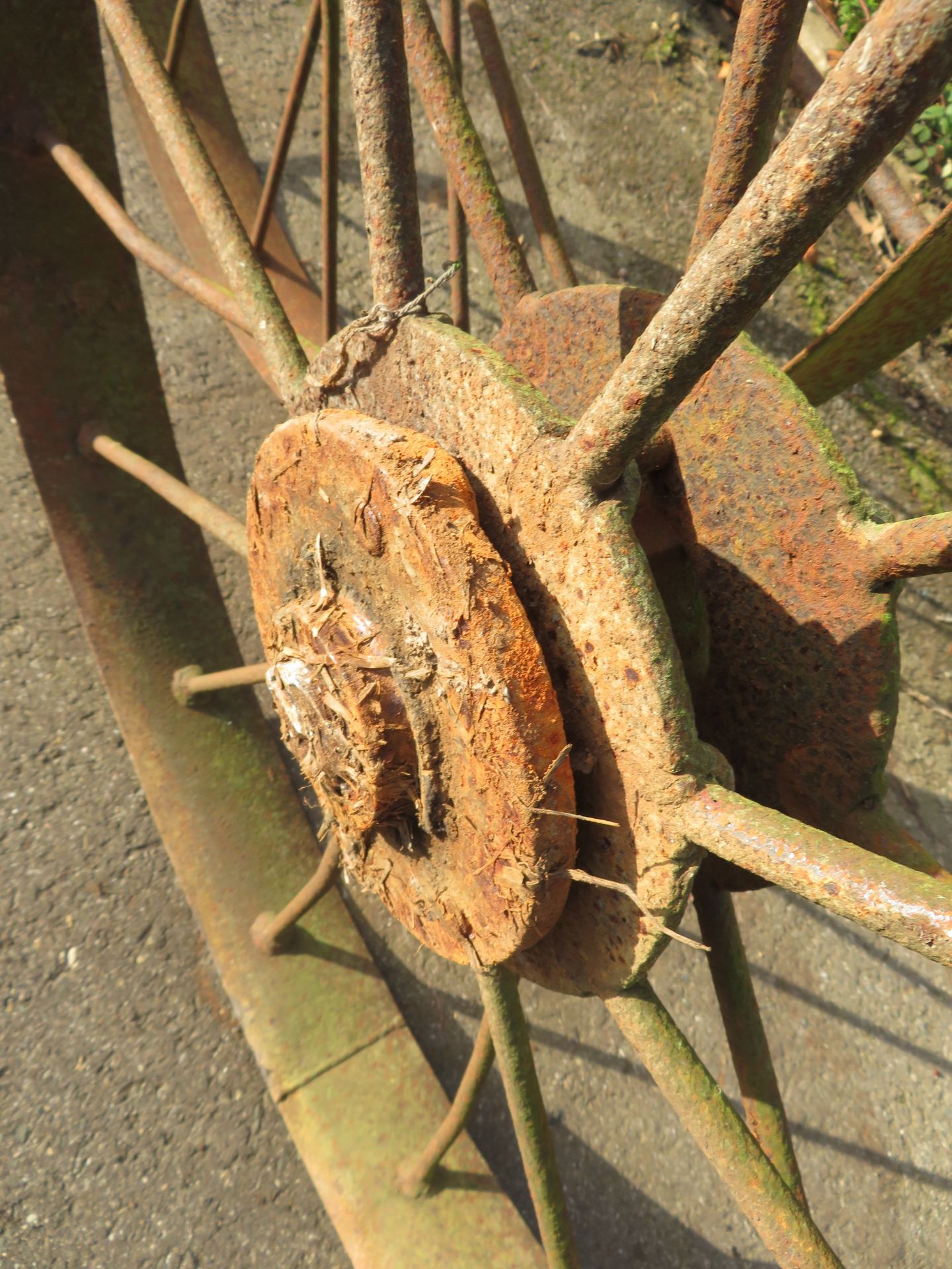 Pair Steel Wheels - Possibly From A Corn Drill - Image 4 of 6