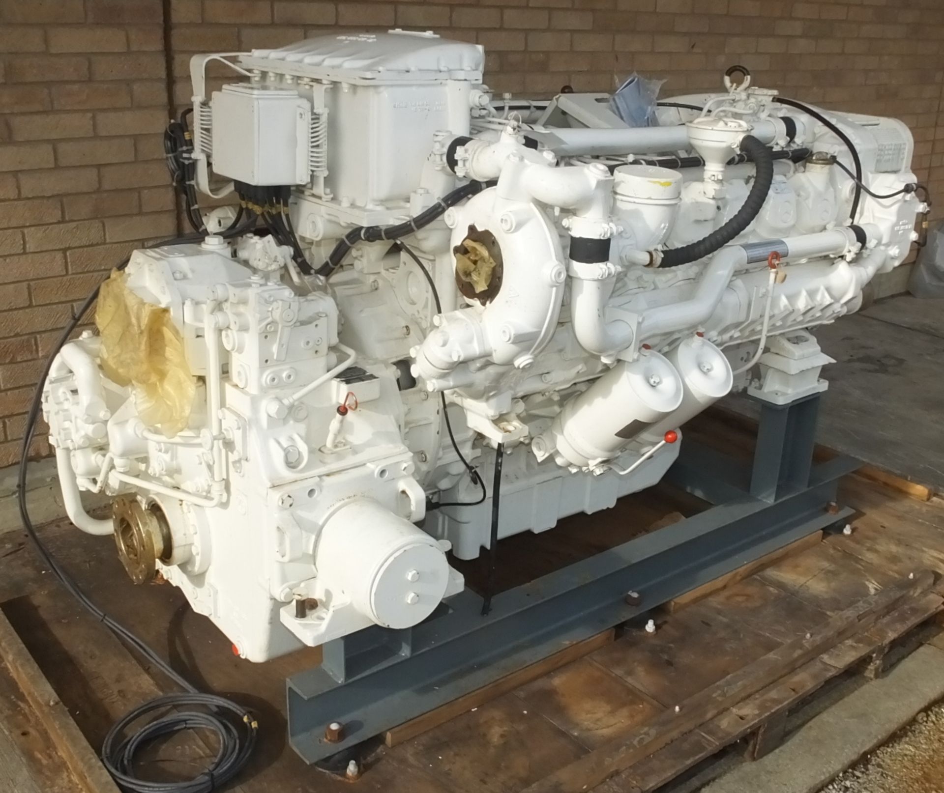 MTU 12V 183 engine - engine code OM 444 LA - 610kW - 1310HP - 2100 RPM - Gearbox ZF Marine - Image 2 of 37