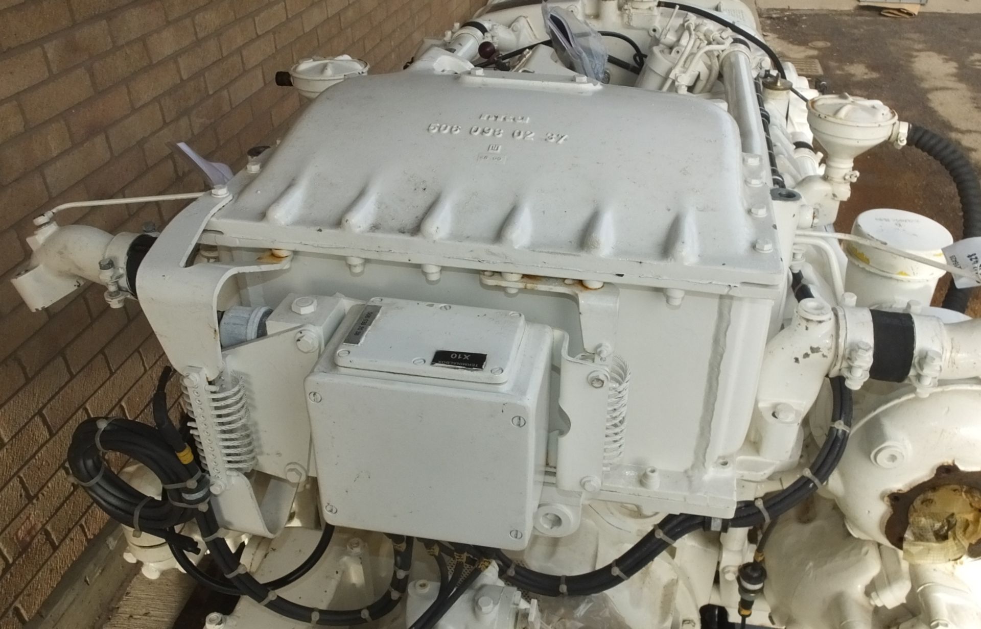 MTU 12V 183 engine - engine code OM 444 LA - 610kW - 1310HP - 2100 RPM - Gearbox ZF Marine - Image 13 of 37