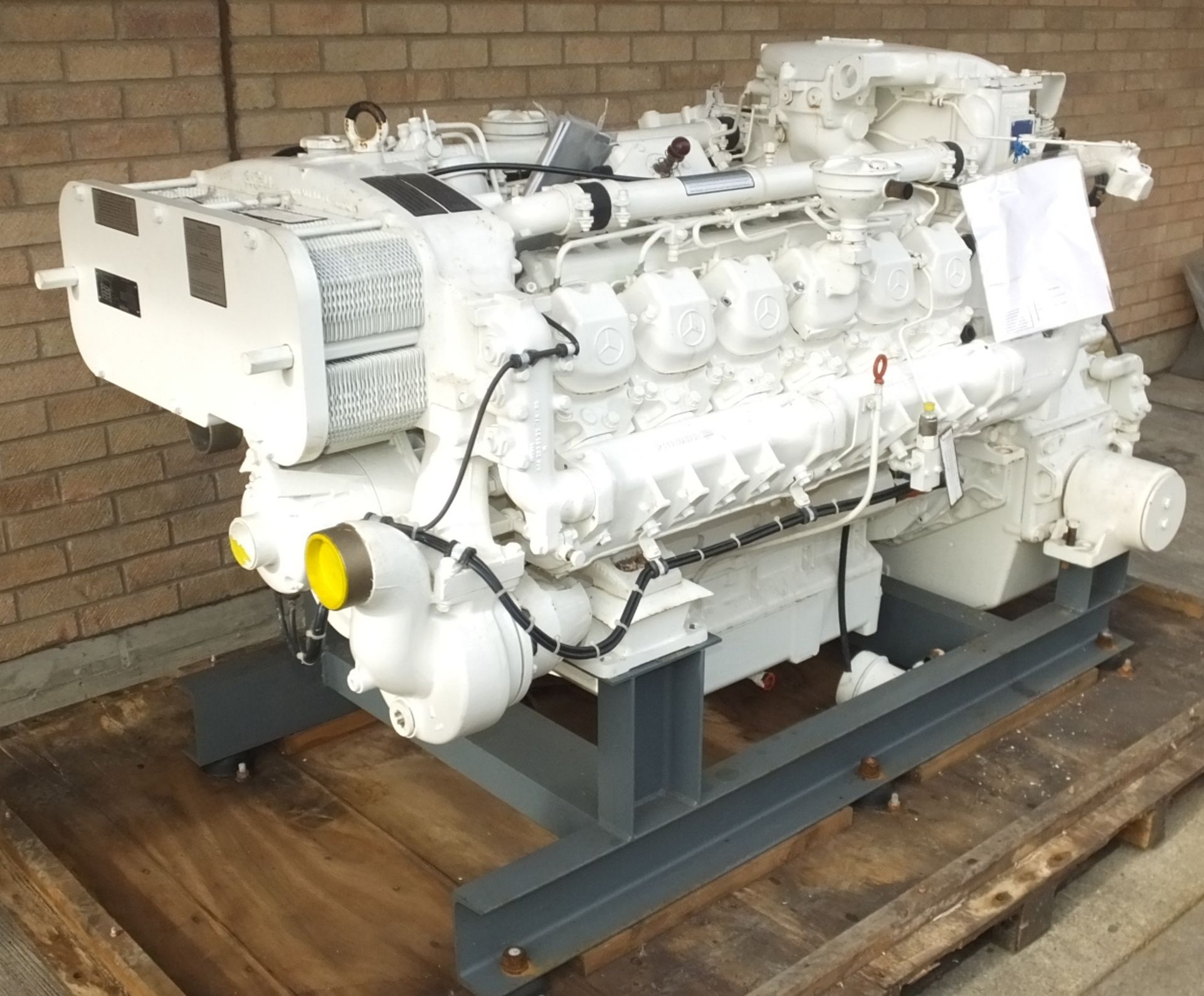 MTU 12V 183 engine - engine code OM 444 LA - 610kW - 1310HP - 2100 RPM - Gearbox ZF Marine - Image 6 of 37