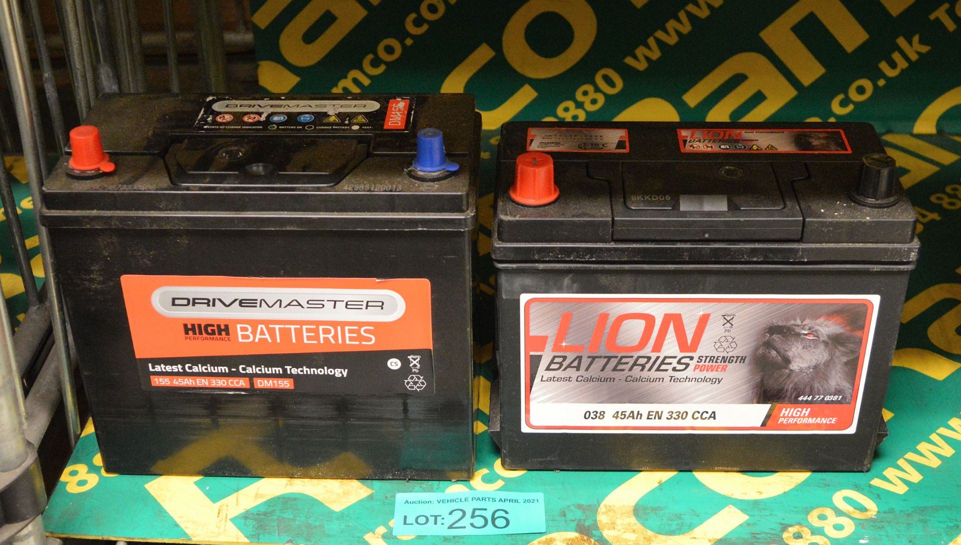 Drivemaster DM155 & Lion 038 45Ah EN 330 CCA Batteries