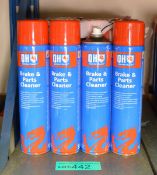 28x QH Brake & Parts Cleaner - 600ml Spray Cans